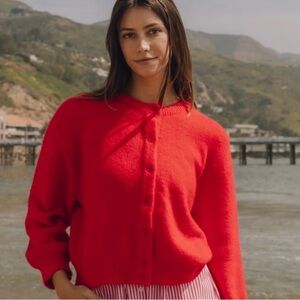 Red Daily Drills Cardigan